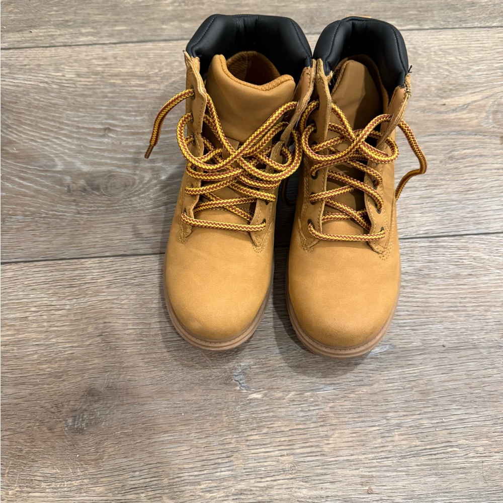 Tan Lace-Up Boots